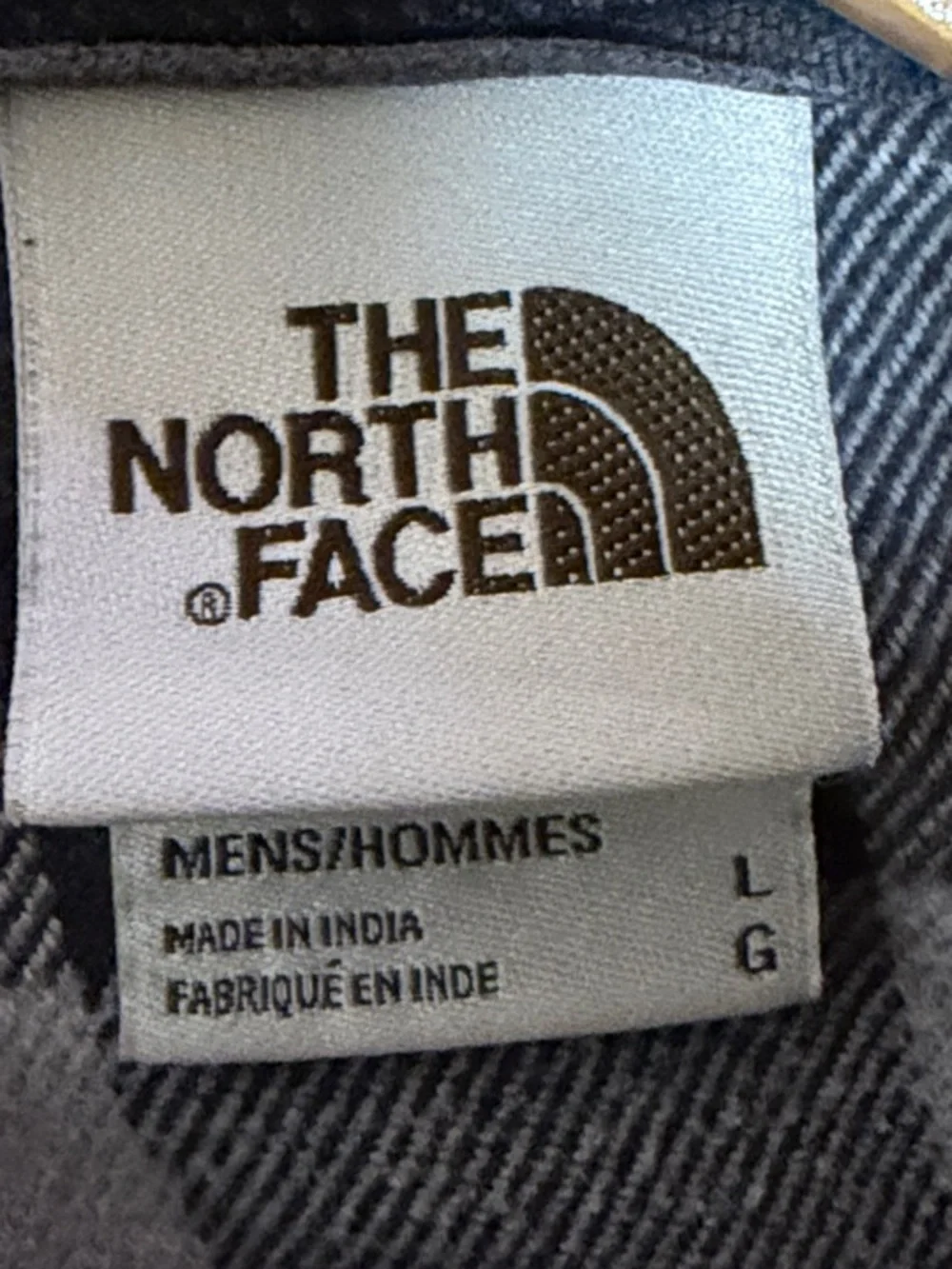 North Face Men's Black & Yellow Plaid Flannel Shirt